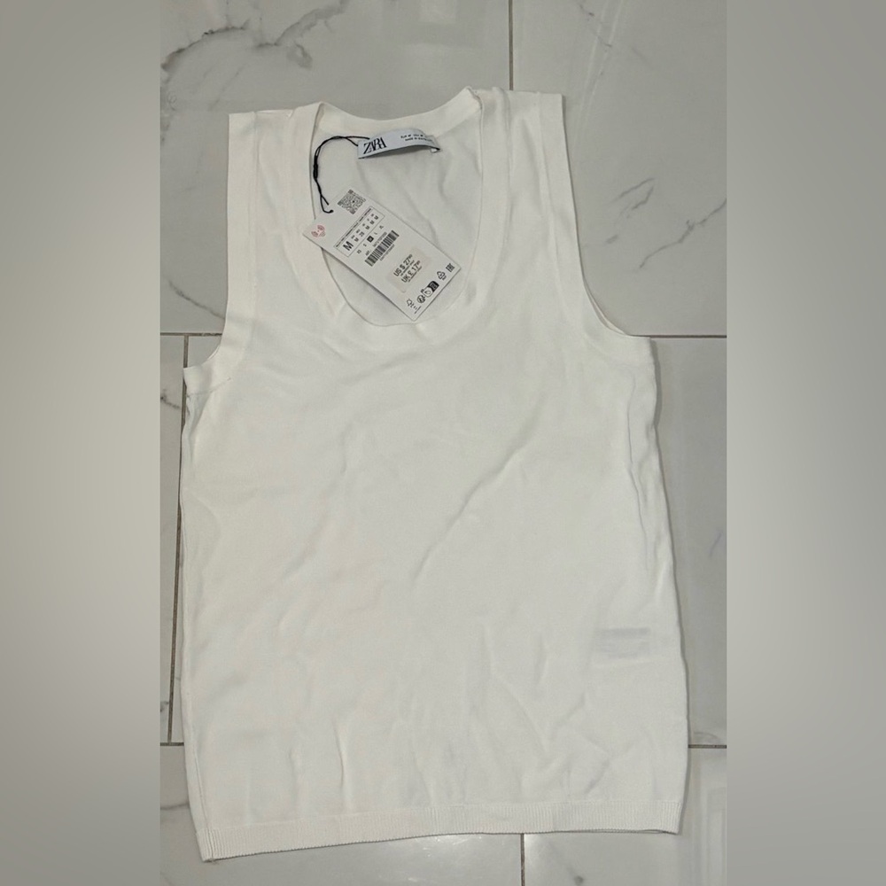NWT Zara Women's Size M White